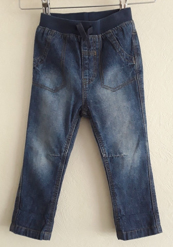 Baby boy blue denim pull - pull, on