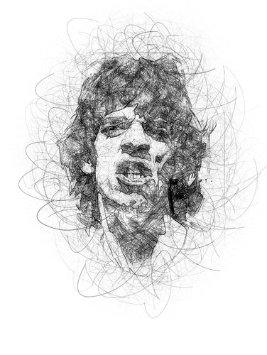 Mick jagger sketch shirt - mick,