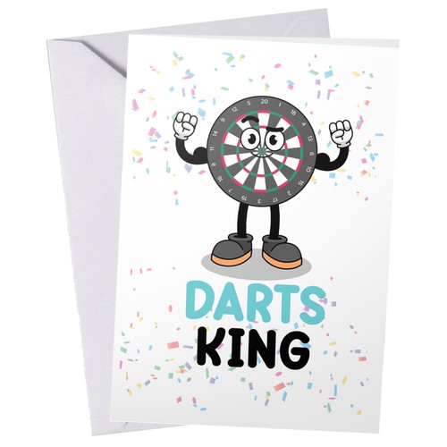 Funny darts king birthday - king,
