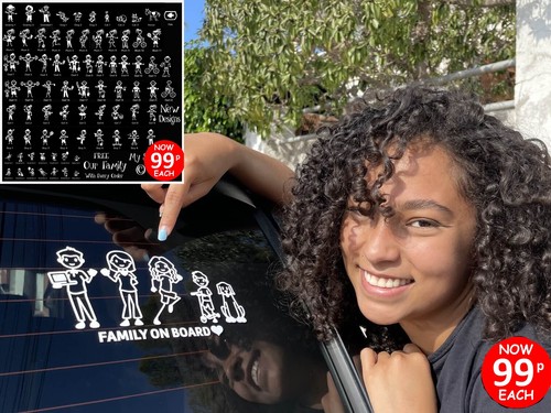 Car stick family window - stick,
