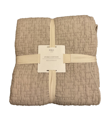 Home pure cotton bedspread - m&s,