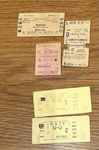 Rail tickets 1970s - 1970s, western
