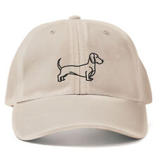 Embroidered Dachshund Vintage Dad Cap Sausage Dog Embroidery Baseball Hat
