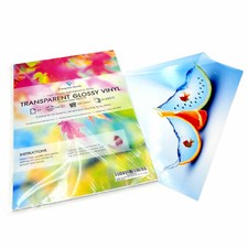 Transparent Sticker Vinyl, 10 Sheets Glossy Inkjet Self-Adhesive Printable Label
