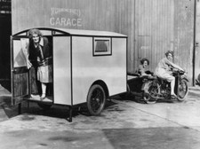 Motorcycle trailer caravan which was show motorcycle exhibition, O - 1926 Photo