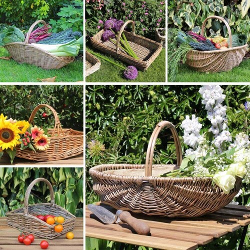 Wicker gardening trug - gardening,