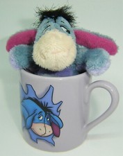 DISNEY STORE EXCLUSIVE EEYORE Soft Toy Plush & Mini 6cm Ceramic Mug