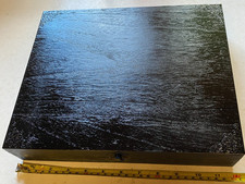 Black Wooden Storage / Gift Box / Craft Box with Clip Lock (30x25x6cm)