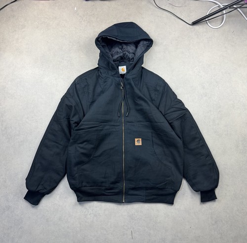 Carhartt black hooded zip - black,