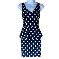 H&M DIVIDED Women's Navy Polka
