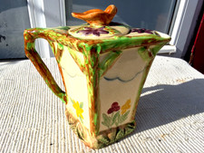 VINTAGE ART DECO WADE HEATH TEAPOT FLOWER & BIRDS DESIGN