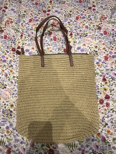 Gap straw tote bag with - gap,