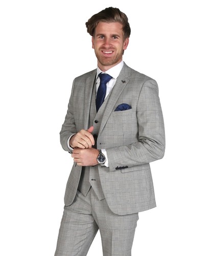 Men formal slim - fit, grey