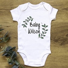 Personalised Baby Vest Surname