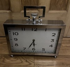 Large Chrome Pocket-Watch Style Mantel Clock – “London” Dial – Modern Clock