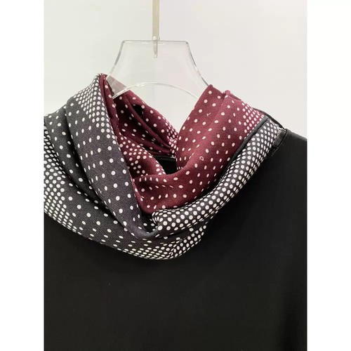 Double face wool silk scarf - double,