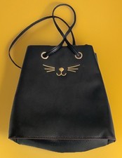 Black Bag with Cat Face Design