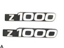 2 x side cover emblem shield cover side cap plate Kawasaki Z 1000 A-new