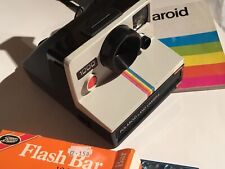 Retro Red Button Polaroid 1000 Instant Film Land Camera + Flash bar