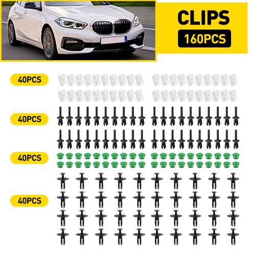 160pcs set side skirt clips - skirt,