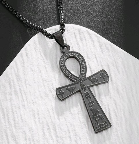 Ankh cross necklace eye - ankh,