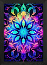 Chrome Mandala Framed Wall Art