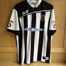 Chorley FC 2016/17 Match Worn Football Shirt The Magpies EV2 Large Vanarama