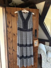Cotton traders navy broderie - navy,