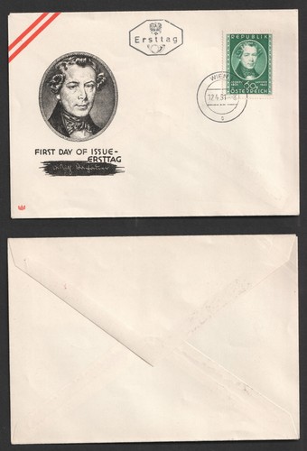 1951 austria josef lanner fdc - josef,