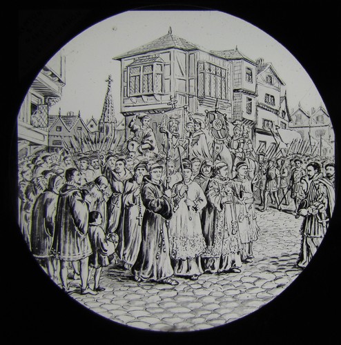 Glass magic lantern - magic, slide