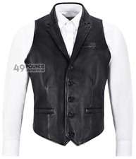Men's Real Leather Waistcoat