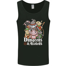 Dungeons & Axolotl Role Play Games RPG Mens Vest Tank Top