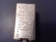 VW Beetle Classic HELLA 12v X 2(4)X 21w Indicator Relay Silver OEM #111953227A