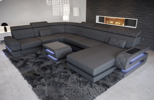 Leather sofa living - , area