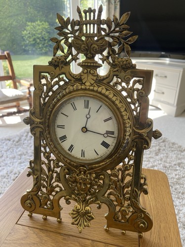 Antique brass clock - antique,