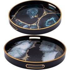 Round Agate Theme Black Coffee