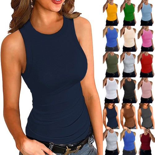 Ladies sleeveless ribbed - ladies,