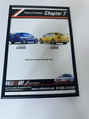 Framed original mitsubishi evo - original,