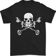 Metal Detector Skull Detecting Mens T-Shirt 100% Cotton