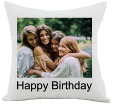 Personalised Custom Cushion Cover, Add Name or Photo, Handmade Pillow Case 