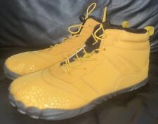 MENS SIZE UK 10-11 YELLOW FLEECE LINED BOOTS ELASTICATED LACE UP NEW UNBRANDED