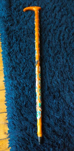 Vintage hiking walking stick - vintage,