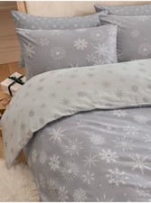 Grey Snowflake Brushed Cotton