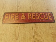 FIRE & RESCUE METAL SIGN