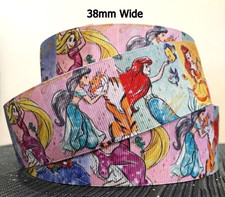 DISNEY PRINCESS RIBBON GROSGRAIN 38mm wide PER YARD Crafts Cake Decoration