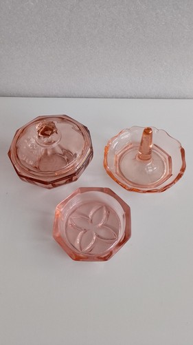 Vintage art deco pink glass - vintage,