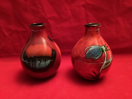 Poole vases 13cm tall - (,