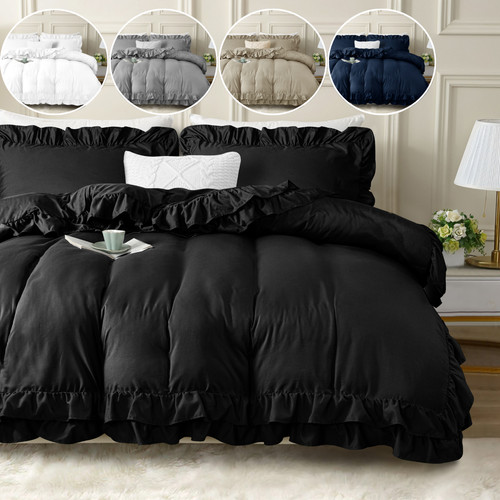 Luxury ruffled frill duvet - frill,