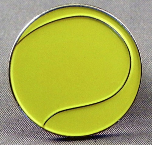 Tennis ball pin badge - ., yellow