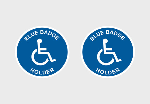 Disabled mobility blue badge - disabled,